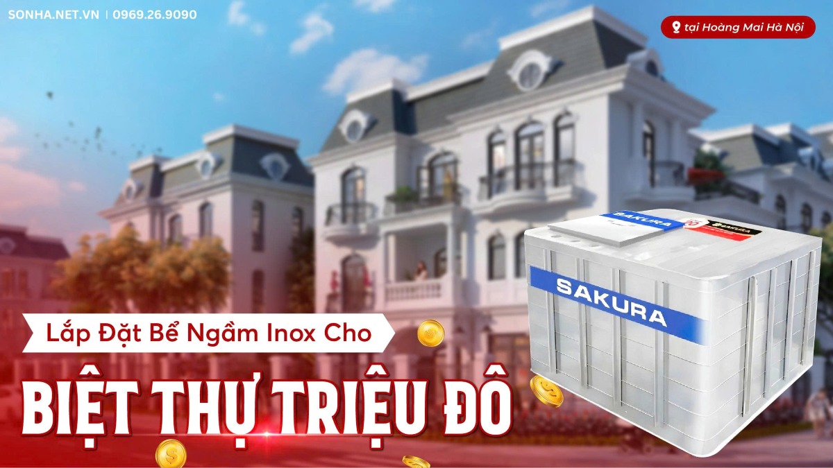 Lắp Đặt Bể Ngầm Inox 3M3 Cho Biệt Thự Triệu Đô Tại Hà Nội