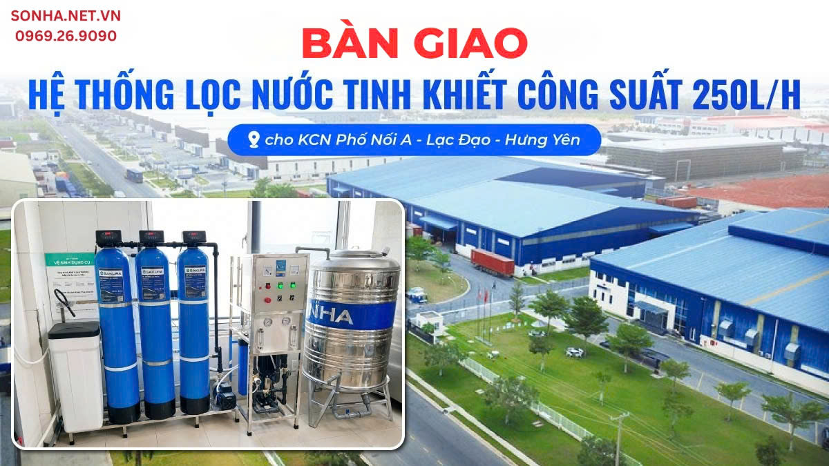 Lắp Đặt Máy Lọc Nước Công Suất Lớn 250L/H Tại KCN Phố Nối A Hưng Yên
