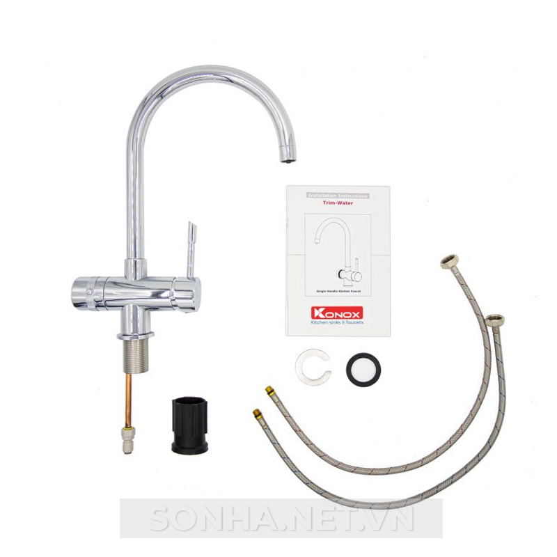 Vòi rửa bát Konox chức năng nóng lạnh Konox kết hợp chức năng nóng lạnh + RO Trim-Water