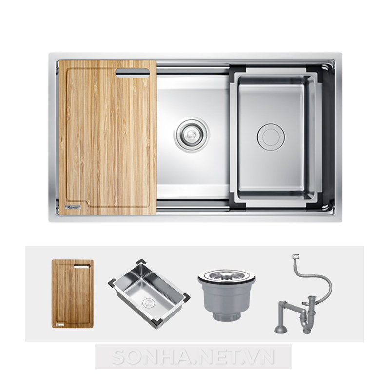 Chậu rửa bát 1 hố KONOX Workstation Sink-Undermount Sink KN7644SU