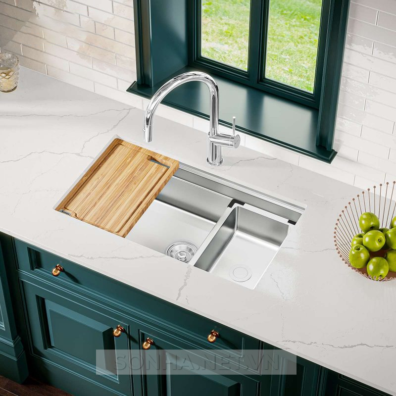 Chậu rửa bát 1 hố KONOX Workstation Sink-Undermount Sink KN7644SU