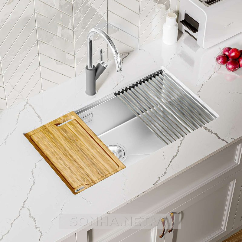 Chậu rửa bát 1 hố, hạ bậc KONOX Workstation Sink-Undermount Sink KN8046SU