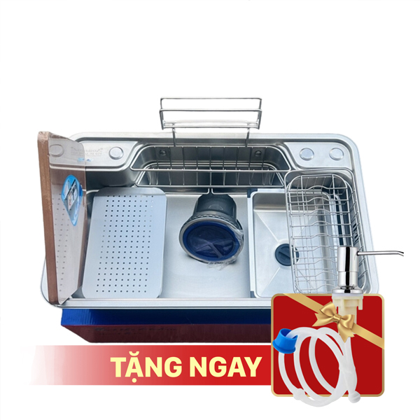 Chậu rửa bát inox 304 vân sần KAGOL K7848N-304 một hố (780x480x240)