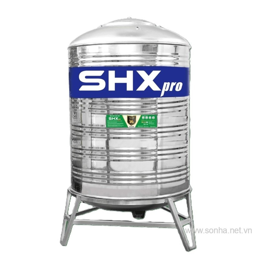 Bồn nước Inox Sơn Hà Xanh SHX 500L Đứng SHX.D500F720
