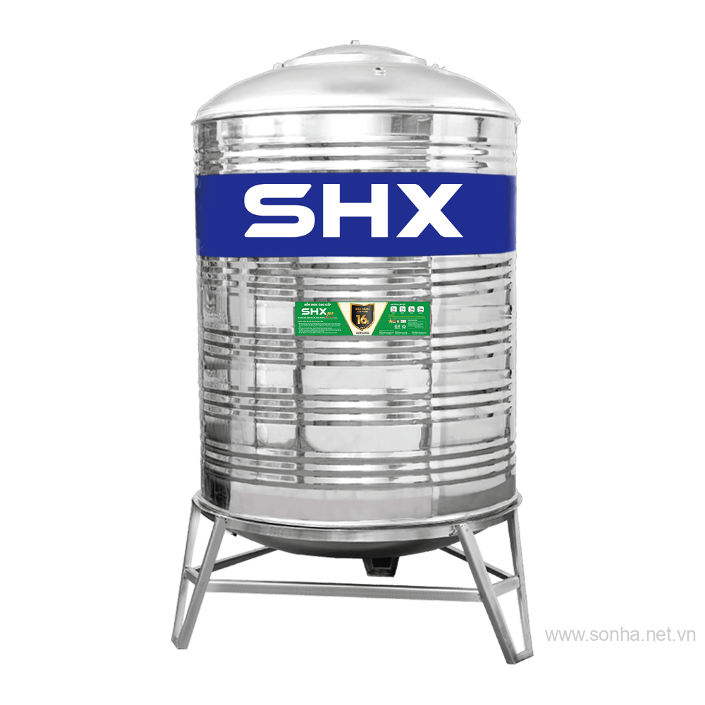 Bồn nước Inox Sơn Hà Xanh SHX 500L Đứng SHX.D500F720