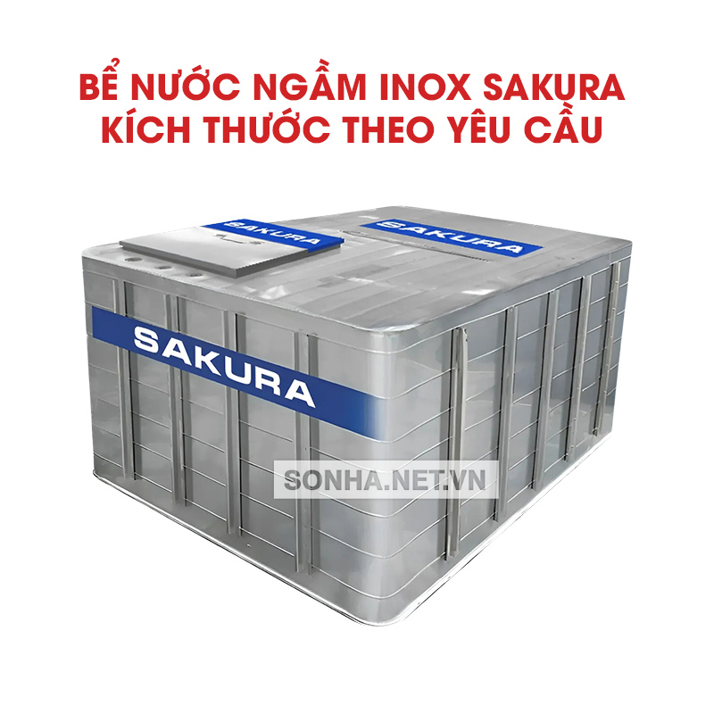 Bể Nước Ngầm Inox Sakura - Kích thước theo yêu cầu