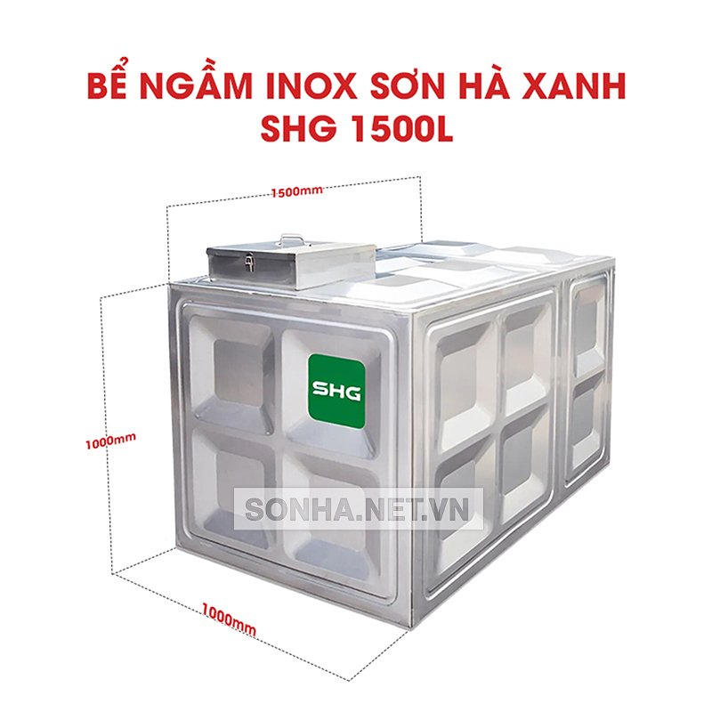 Bể Ngầm Inox Sơn Hà Xanh SHG 1500L