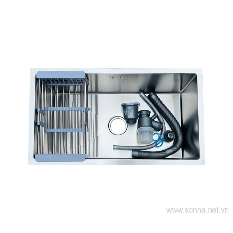 Chậu rửa bát KAGOL KA8045-304 một hố âm bàn inox 304 (kt: 80x45 cm)