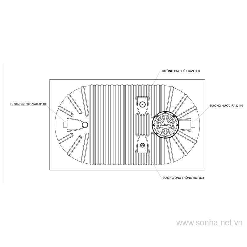 Bồn tự hoại septic ngang SATA 4000L 