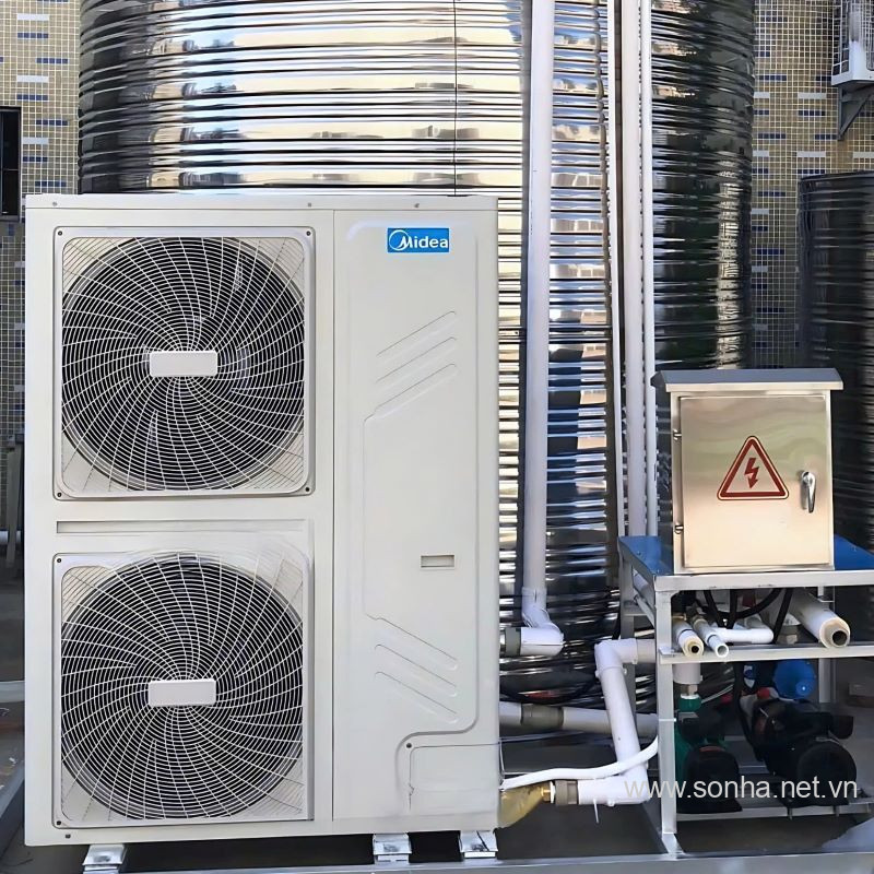 HeatPump dạng thương mại tuần hoàn Media MHW-VC40RN1 - Loại Biến tần