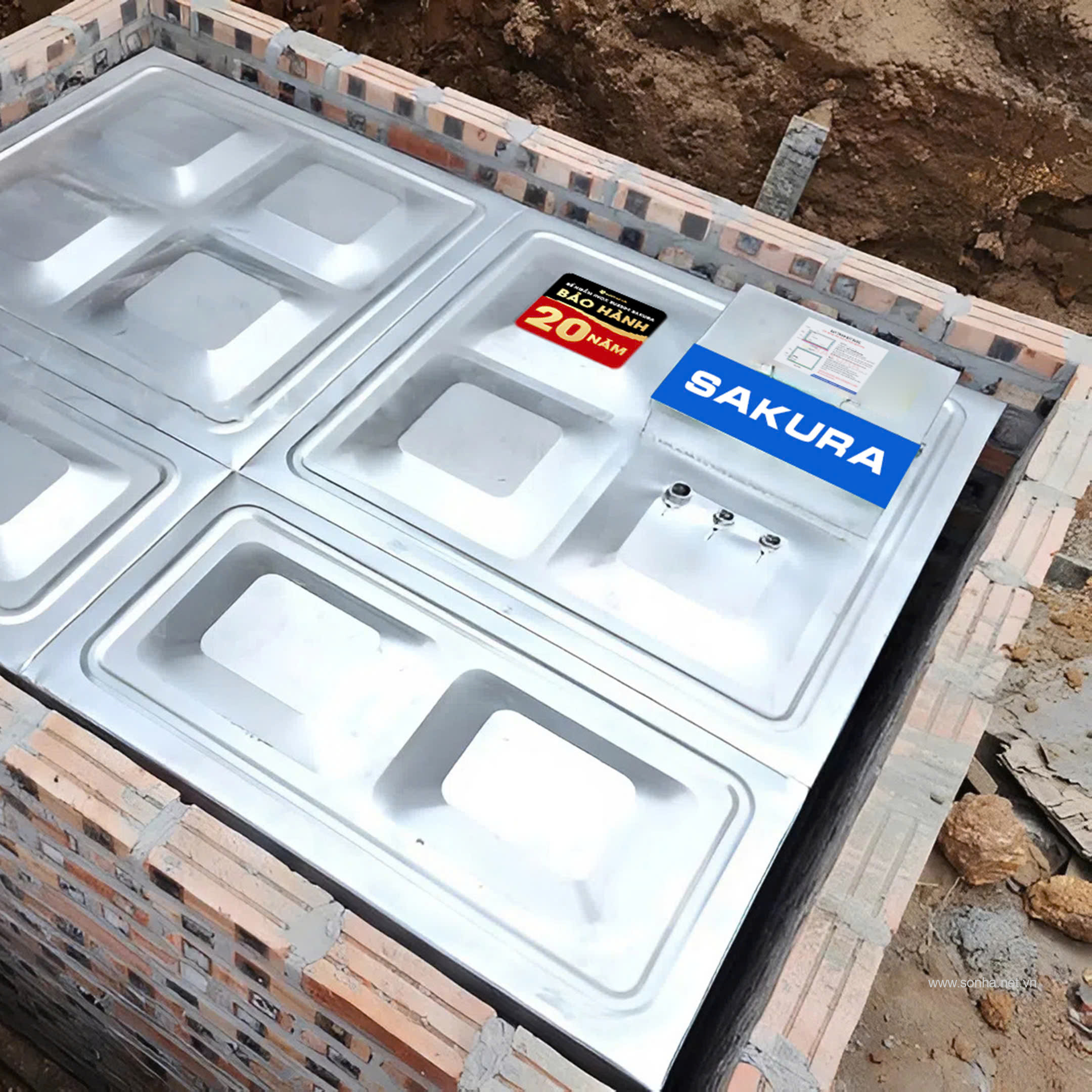 Bể ngầm inox định hình Sakura SK.BID2000L
