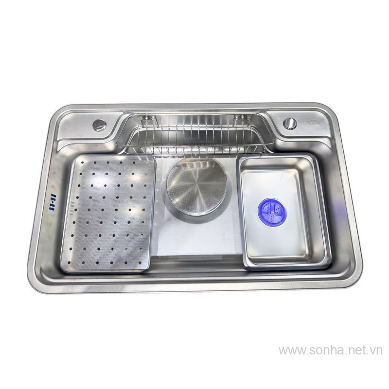 Chậu rửa bát 1 hố Cielo C7848 inox 304 bán nguyệt (780x480x230 mm)