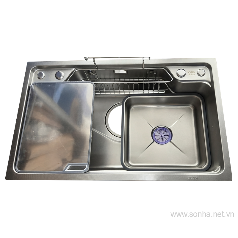 Chậu rửa bát 1 hố Cielo C7848 inox 304 bán nguyệt (780x480x230 mm)