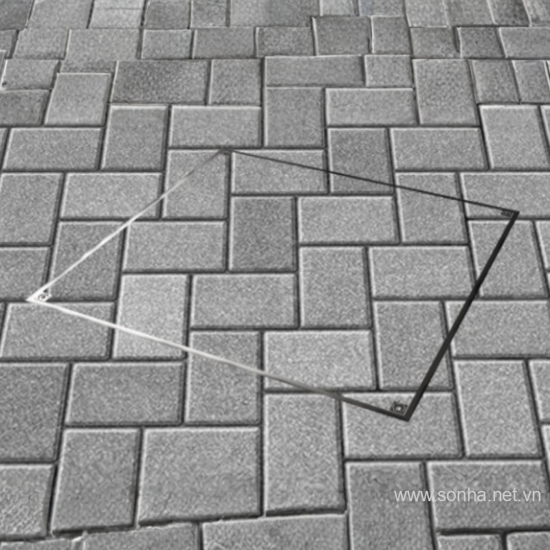 Nắp bể ngầm inox 304 âm sàn 1 viền K45T3, chịu tải nhỏ hơn 3 tấn