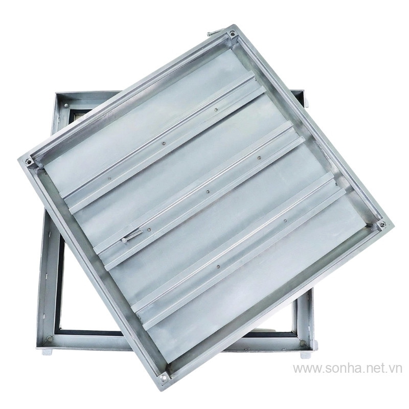   Nắp bể ngầm inox 304 âm sàn 1 viền K80T3, chịu tải nhỏ hơn 1,3 tấn