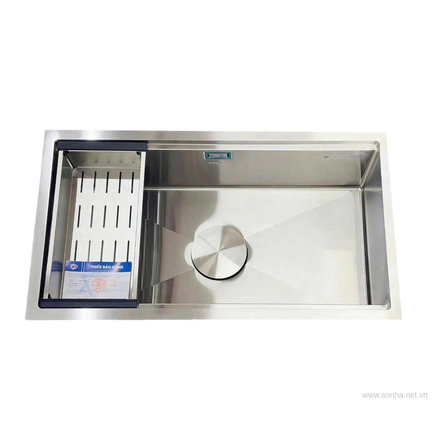 Chậu rửa bát inox Kagol K8045BT âm bàn một hố (KT:80x45cm)