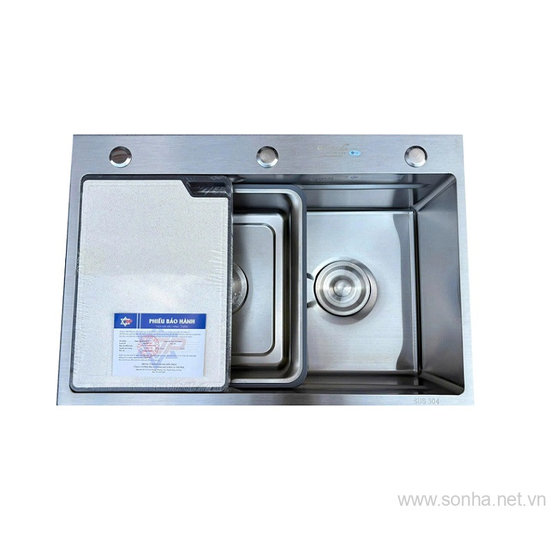 Chậu rửa bát inox Kagol K6846-304 một hố (KT:68x46x23cm)