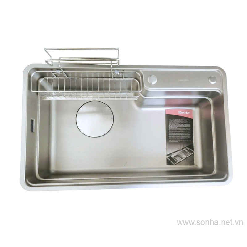 Chậu rửa bát  một hố inox 304 Moomton M8048 (KT: 800x480x220 mm)