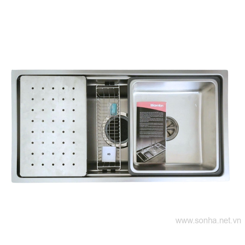 Chậu rửa bát một hố inox 304 Moomton M7644 (KT: 760x440x220 mm)