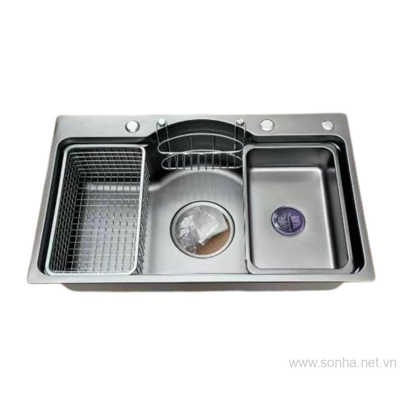 Chậu rửa bát một hố inox 304 Moomton MO7848B (KT: 780x480x220 mm)