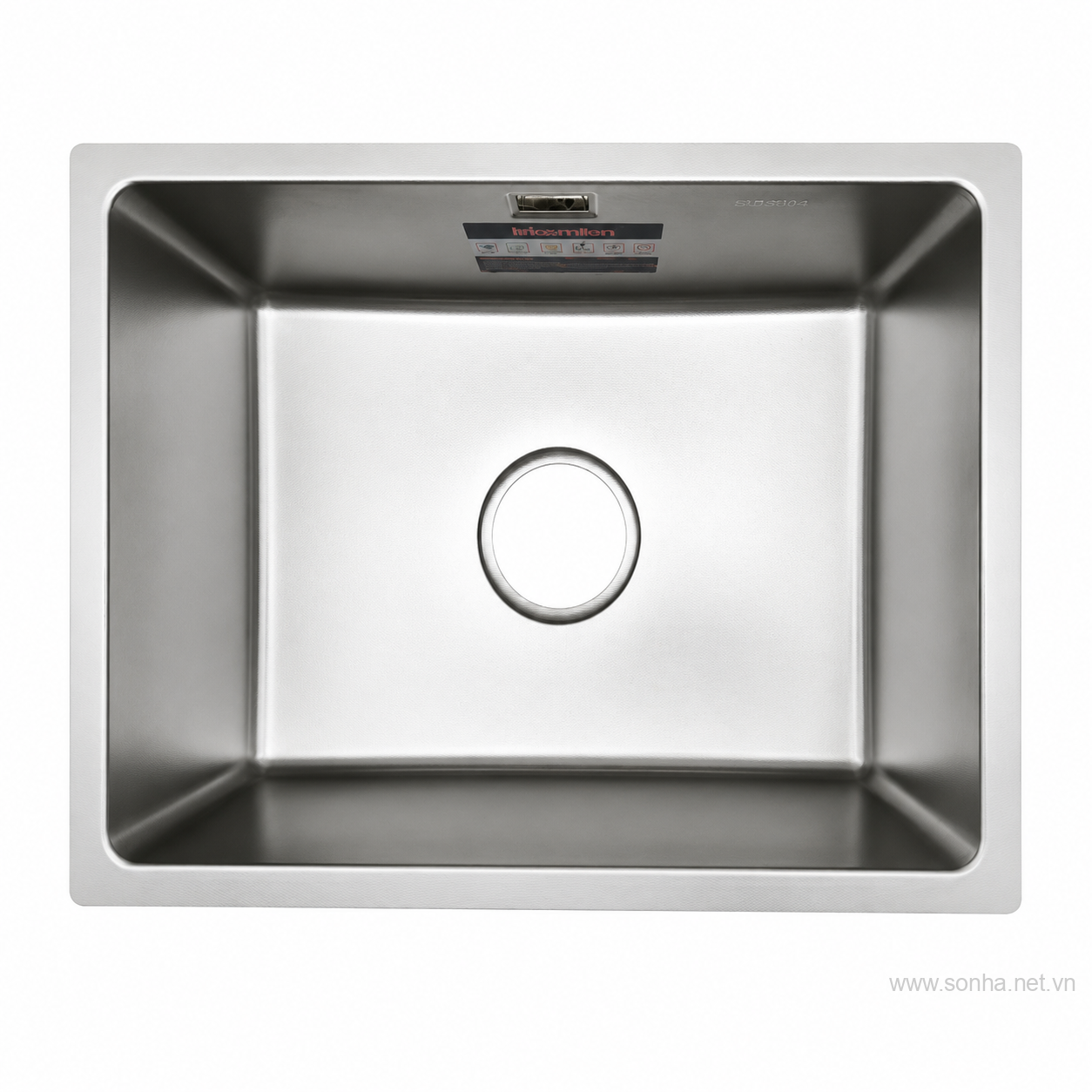 Chậu rửa bát một hố inox 304 Moomton M6045U (KT: 600x450x220 mm)