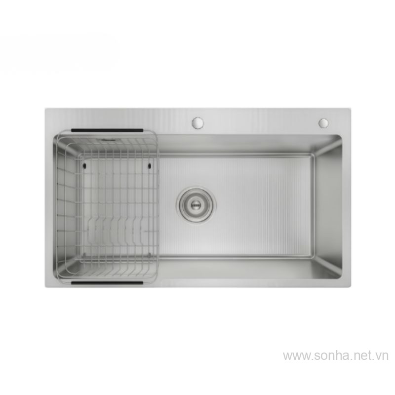Chậu rửa bát một hố inox 304 Moomton M8248 (KT: 820x480x220 mm)