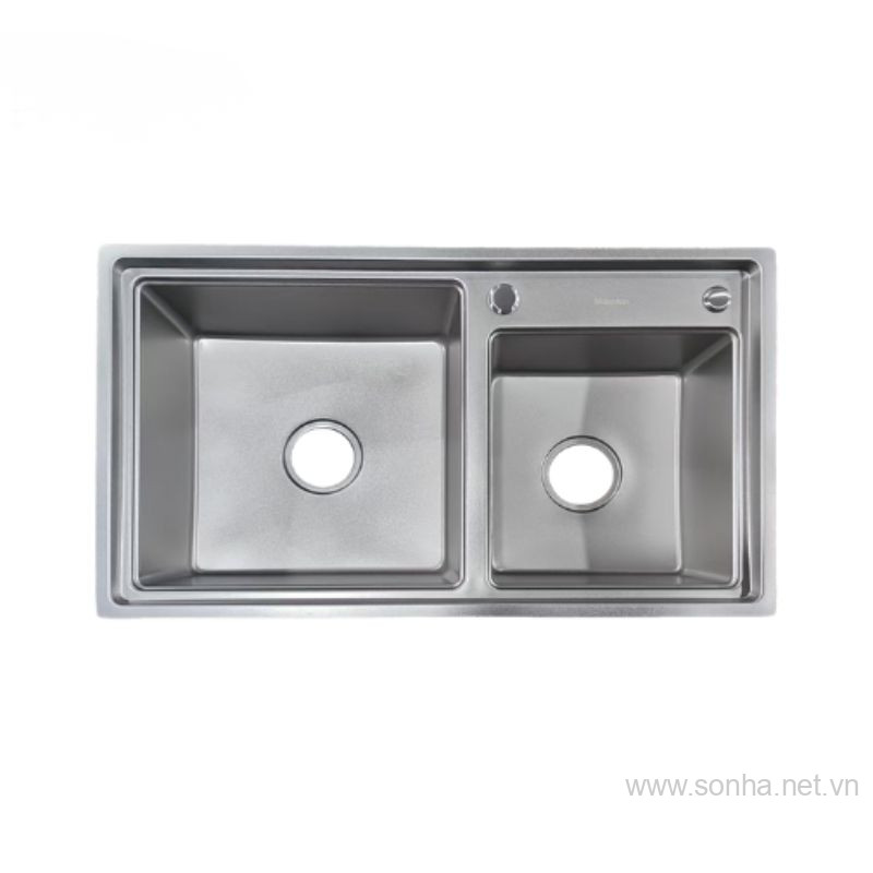 Chậu rửa bát hai hố inox 304 Moomton M7845 (KT: 780x450x220 mm)