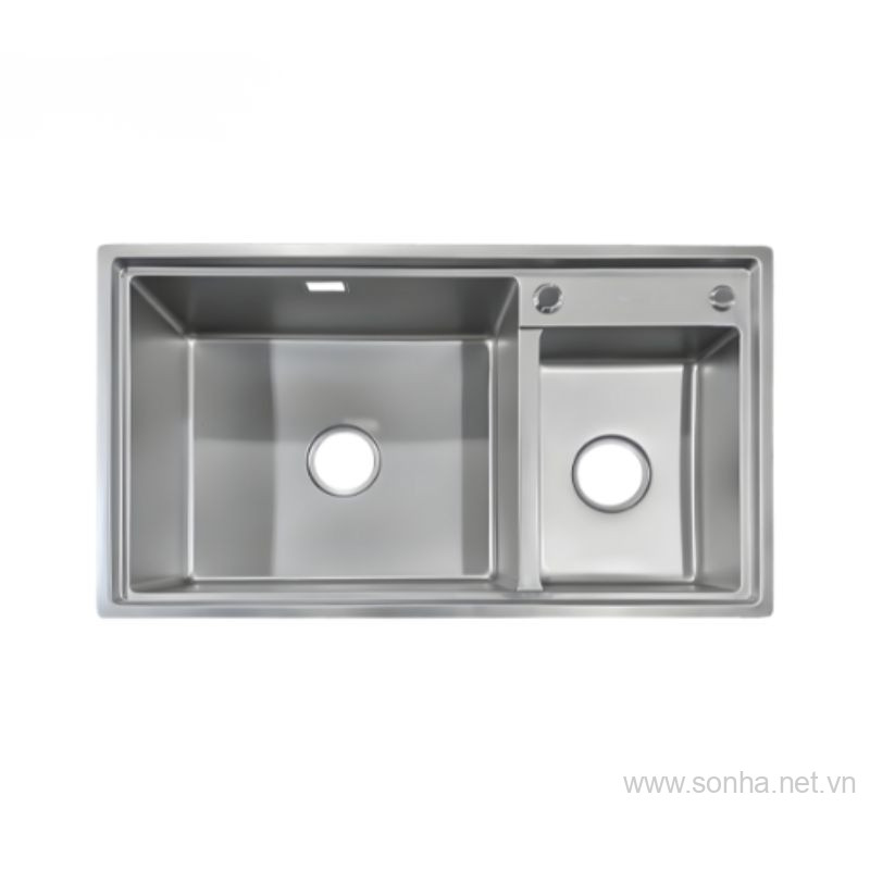 Chậu rửa bát hai hố inox 304 Moomton M8347 (KT: 830x470x210 mm)