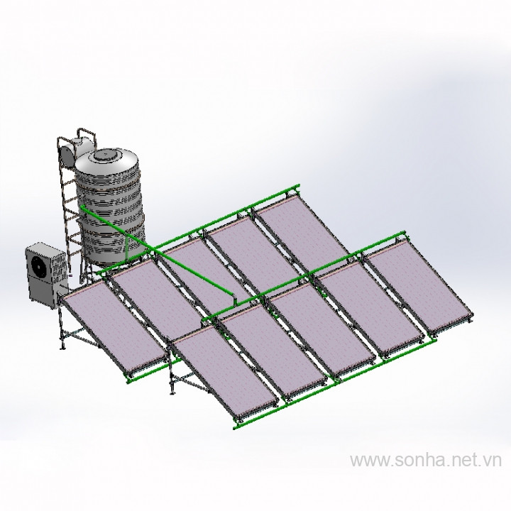 Thái dương năng Công nghiệp 3000L Tấm Phẳng