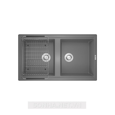  Chậu rửa bát đá Granite KONOX Phoenix 860 Grey (860x510x200mm)