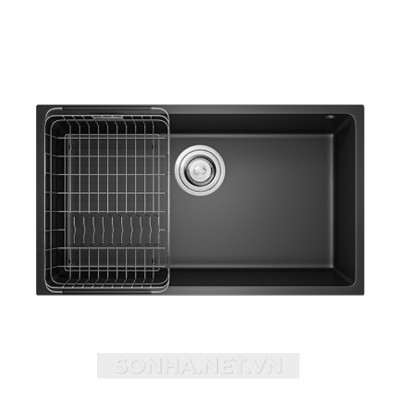  Chậu rửa bát 1 hố đá Granite Konox Sink Naros 760S Black (760x440x200mm)