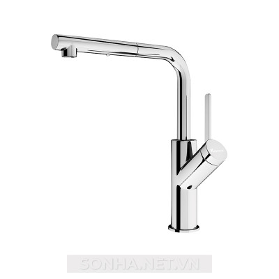  Vòi rửa bát rút dây Konox chế độ 2 đường nước Artan Chrome