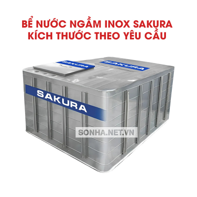  Bể Nước Ngầm Inox Sakura - Kích thước theo yêu cầu 