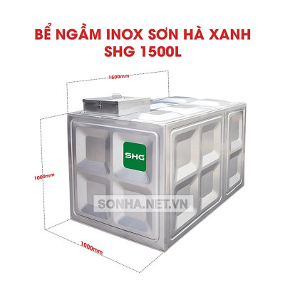  Bể Ngầm Inox Sơn Hà Xanh SHG 1500L