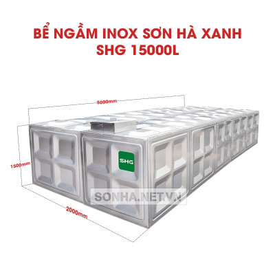  Bể Ngầm Inox Sơn Hà Xanh SHG 15000L