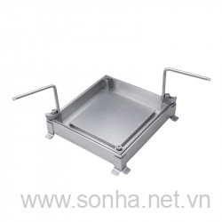 Nắp chờ hút bể phốt âm sàn ngăn mùi inox 304, kích thước 25x25