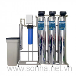  Máy lọc nước 3 cột inox 304 áp lực tự động sục rửa có màng siêu lọc UF Sakura SKUF213I