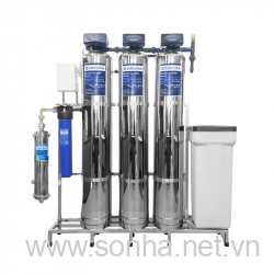  Máy lọc nước 3 cột inox 304 áp lực tự động sục rửa có màng siêu lọc UF Sakura SKUF213I