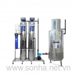  Hệ thống lọc nước giếng khoan inox 304 2 cột áp lực tự động sục rửa Sakura SKGK312I