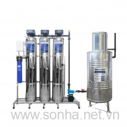  Hệ thống lọc nước giếng khoan inox 304 3 cột áp lực tự động sục rửa Sakura SKGK313I