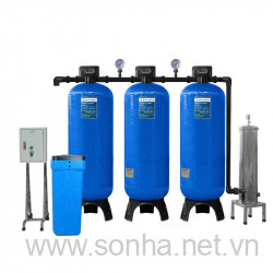  Máy lọc nước tổng đầu nguồn công suất 5m3/h 3 cột áp lực tự động sục rửa Sakura SKT305C