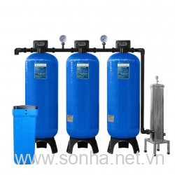  Máy lọc nước tổng đầu nguồn công xuất 5m3/h 3 cột áp lực tự động sục rửa Sakura SKT305C