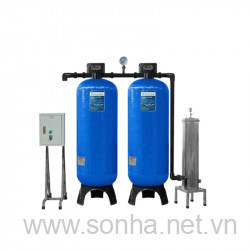  Máy lọc nước tổng đầu nguồn công suất 5m3/h 2 cột áp lực tự động sục rửa Sakura SKT205C
