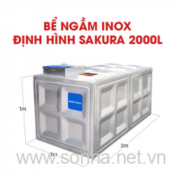  Bể ngầm inox định hình Sakura SK.BID2000L