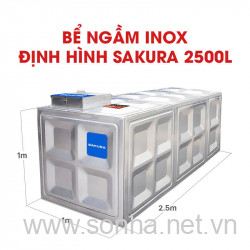  Bể ngầm inox định hình Sakura SK.BID2500L