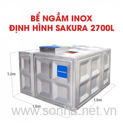  Bể ngầm inox định hình Sakura SK.BID2700L