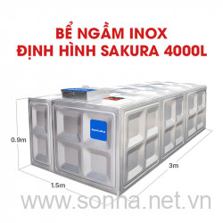  Bể ngầm inox định hình Sakura SK.BID4000L