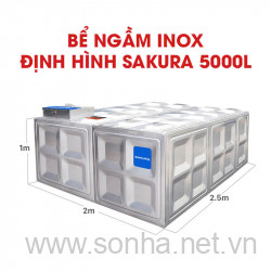  Bể ngầm inox định hình Sakura SK.BID5000L