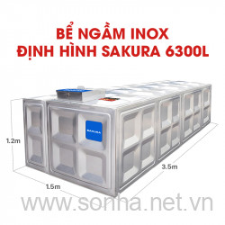  Bể ngầm inox định hình Sakura SK.BID6300L
