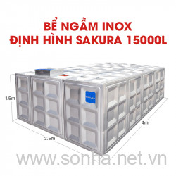  Bể ngầm inox định hình Sakura SK.BID15000L